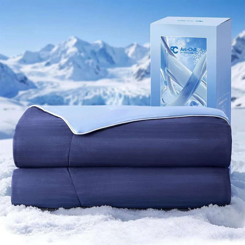 Arc-Chill 3.0 – Q-max＞0.55 Featherlight & Breathable Dark Blue Cooling Comforter
