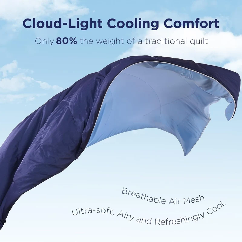 Arc-Chill 3.0 – Q-max＞0.55 Featherlight & Breathable Dark Blue Cooling Comforter