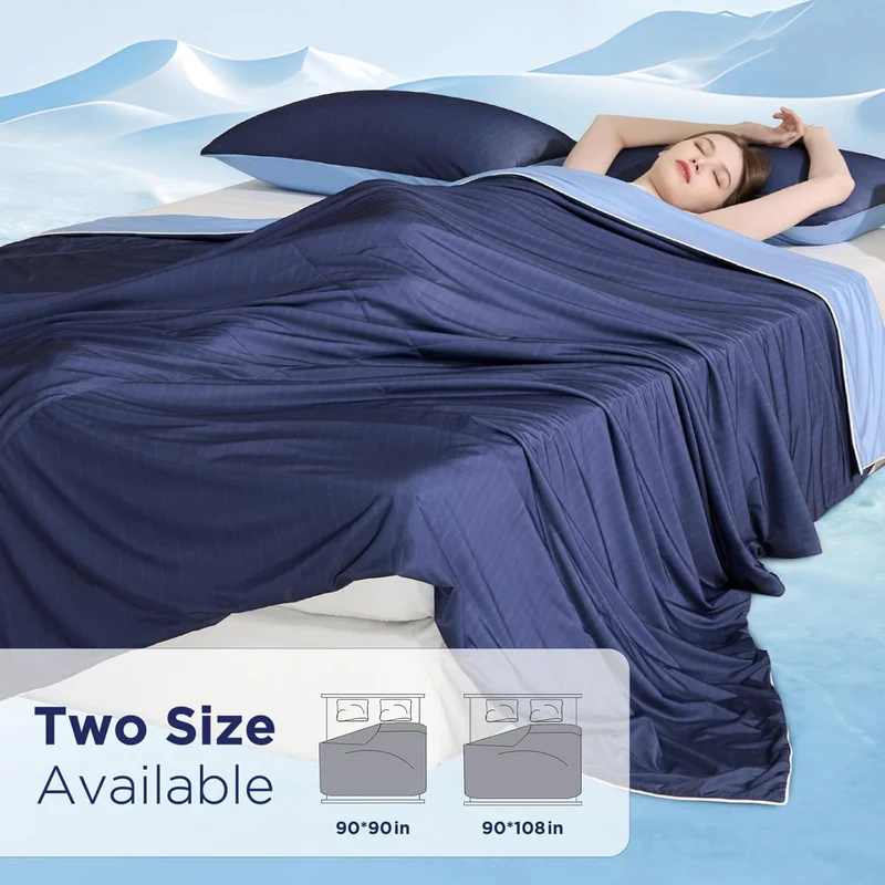 Arc-Chill 3.0 – Q-max＞0.55 Featherlight & Breathable Dark Blue Cooling Comforter