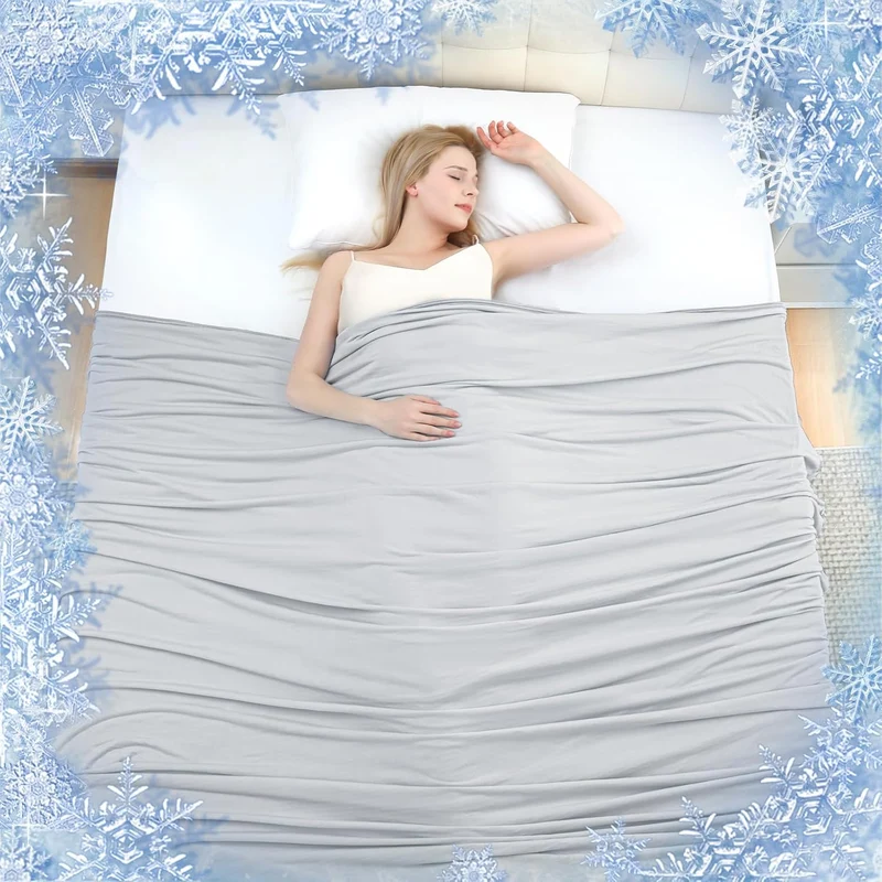 Elegear Cool Fiber Q-Max 0.4 Double-Sided Ice Silk Cooling Blanket – Gray