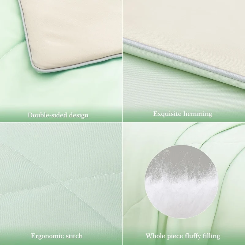 Ultra Soft Cloudy 3D Cooling Comforter Arc-chill Extreme Q Max 0.5-Green & Beige
