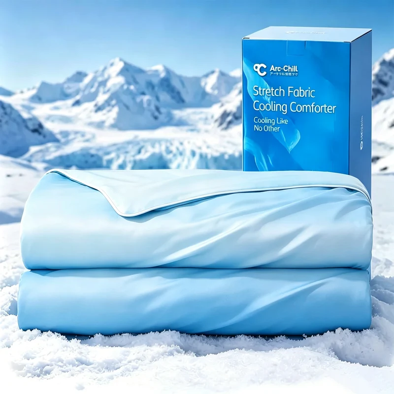 Elegear Arc-Chill Cooling Comforter, Q-Max > 0.5, Breathable & Soft, Gradient Blue