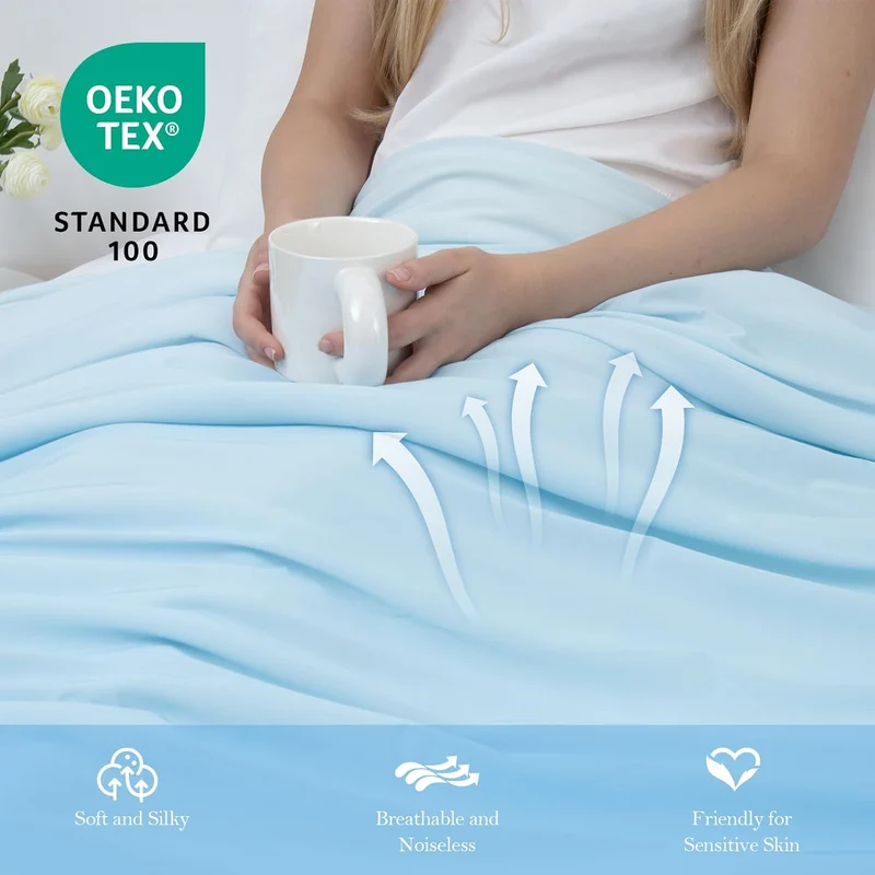 Elegear Arc-Chill Cooling Comforter, Q-Max > 0.5, Breathable & Soft, Gradient Blue