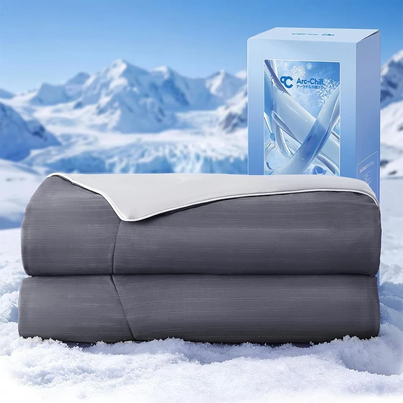Arc-Chill 3.0 – Q-max＞0.55 Featherlight & Breathable Gray Cooling Comforter