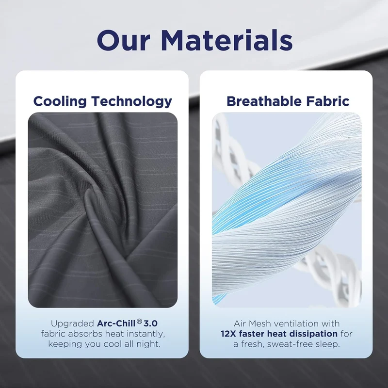 Arc-Chill 3.0 – Q-max＞0.55 Featherlight & Breathable Gray Cooling Comforter