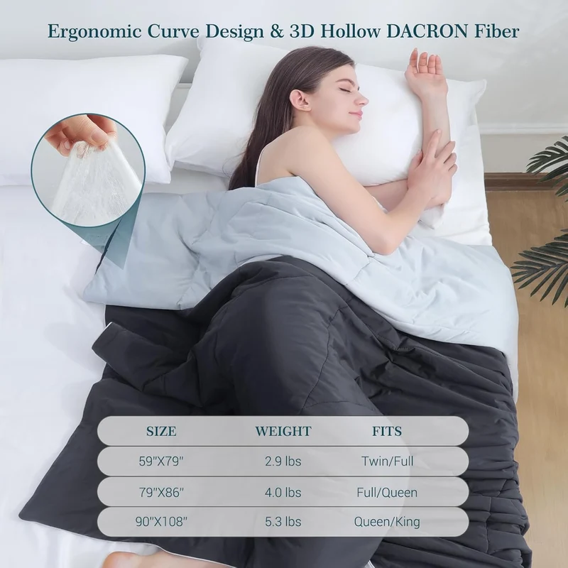 Ultra Soft Cloudy 3D Cooling Comforter Arc-chill Extreme Q Max 0.5-Black & Gray