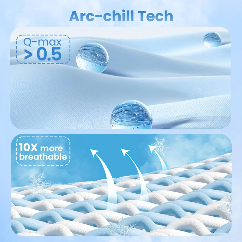 Q-Max > 0.5 Gradient Gray Cooling Blanket – Double-Sided, Breathable & Machine Washable