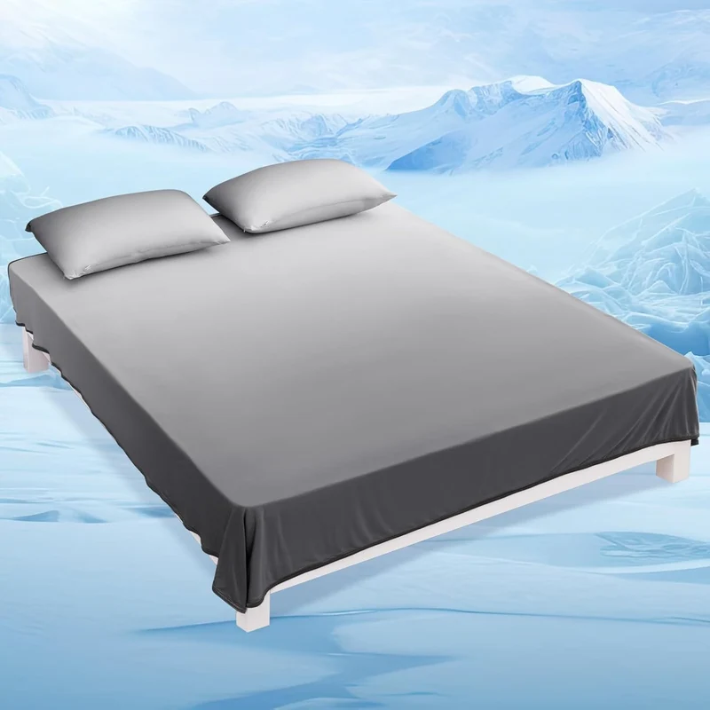 Q-Max > 0.5 Gradient Gray Cooling Blanket – Double-Sided, Breathable & Machine Washable