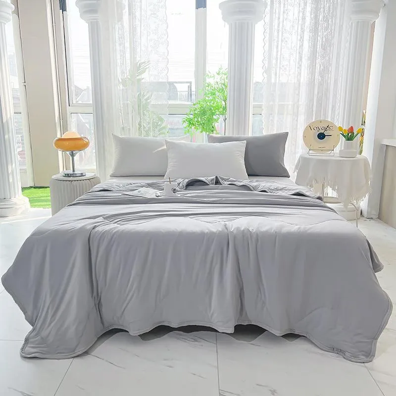 Cooling Ice Silk Summer Comforter machine washable