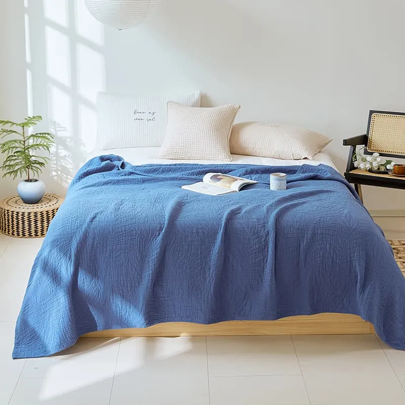 Summer Cooling Breathable Textured Pure Cotton Gauze Blanket