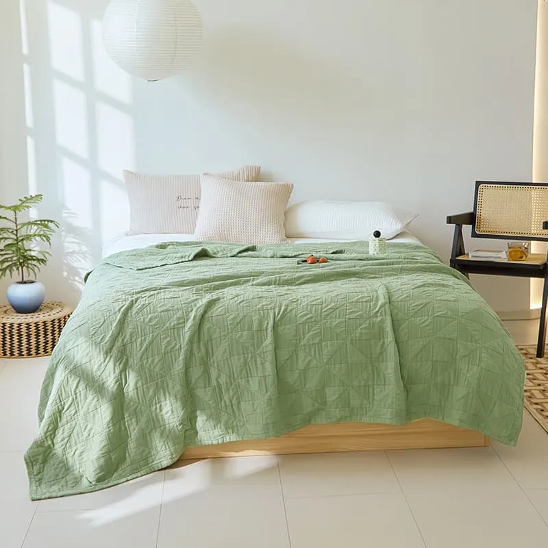 Summer Cooling Breathable Textured Pure Cotton Gauze Blanket