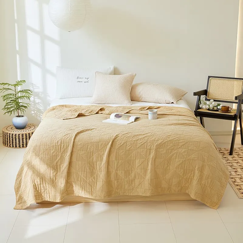 Summer Cooling Breathable Textured Pure Cotton Gauze Blanket