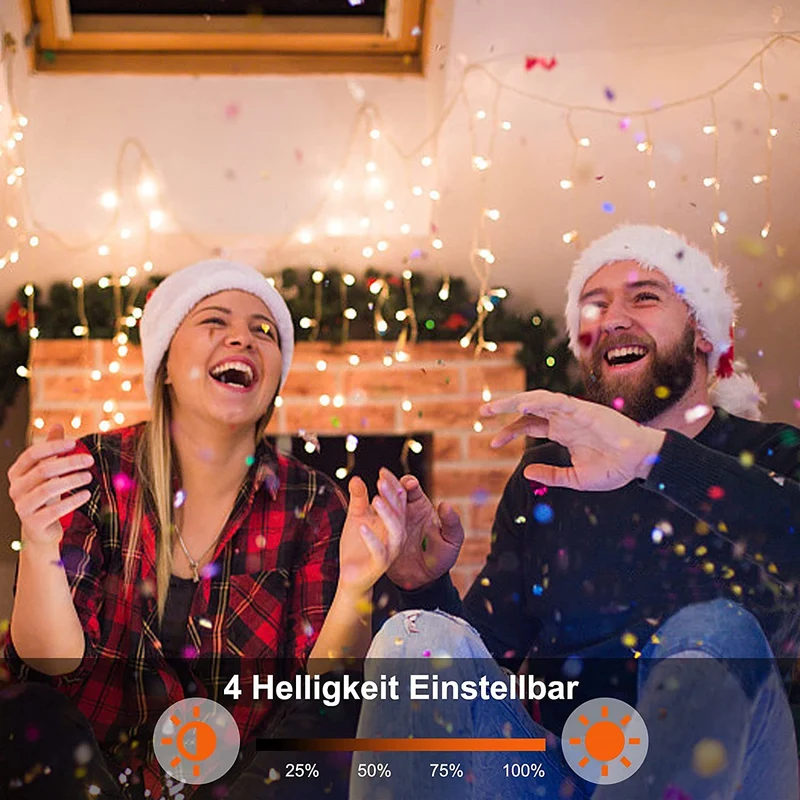 Luci Natale Esterno Cascata ECOWHO 440 LEDs Tenda Luminosa Bianco Caldo e Bianco Freddo,9x0,8m Luci di Natale 11 Modalità con telecomando, Catena Luminosa esterno per Natale patio Giardino Matrimonio