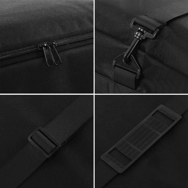 Dokon Borsa per Cuscini Giardino, Custodia per Albero di Natale, Impermeabile, Antivento, Anti UV Tessuto Oxford 600D Resistente Borsa Portaoggetti Cuscini da Esterno, Grande (125x40x55cm) - Nero