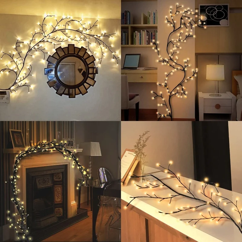 Albero LED Decorazione Domestica Albero con Luci 144 Led Da Interno Natale Albero Luminoso Artificiale (Bianco caldo, plug-in)