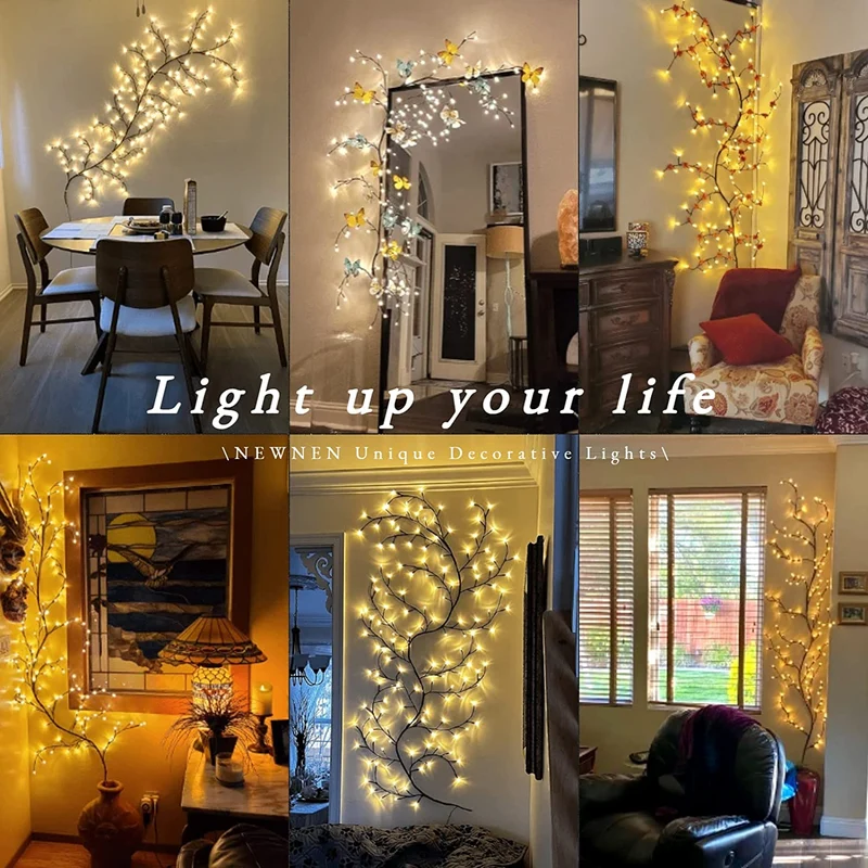 Albero LED Decorazione Domestica Albero con Luci 144 Led Da Interno Natale Albero Luminoso Artificiale (Bianco caldo, plug-in)