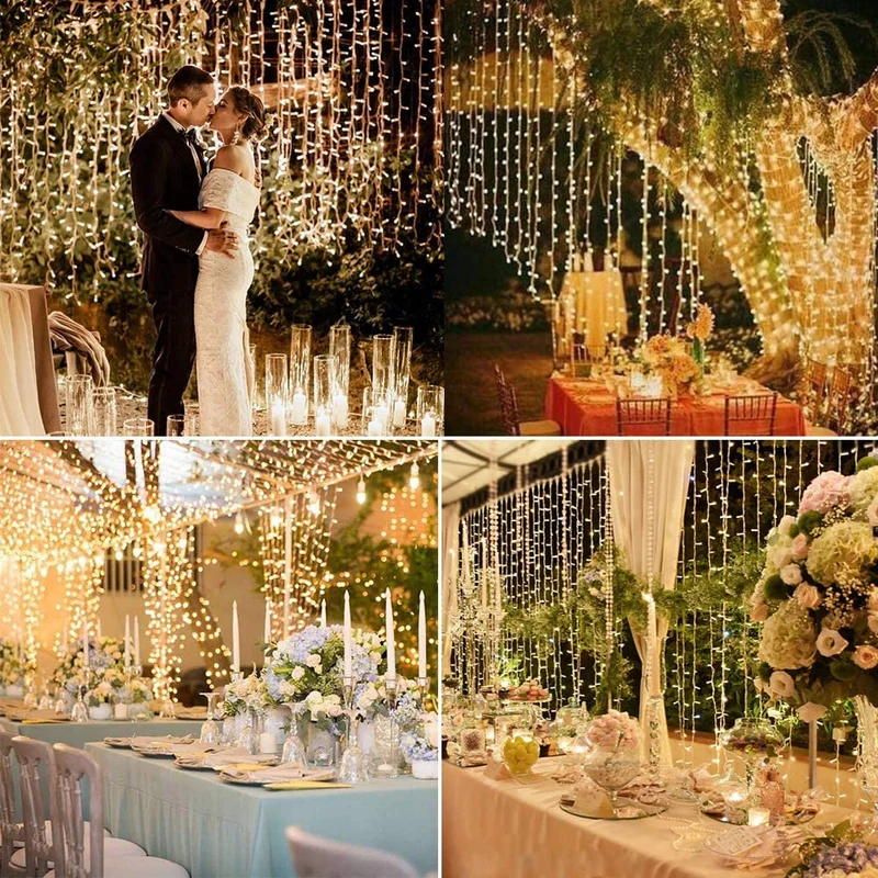 600 LED 6Mx3M Zorela Tenda Luminosa Natale Esterno Interno Prolungabile Luci di Natale 8 Modalità Tenda Luminosa Esterno Tenda di Luci IP44 Impermeabile per Natale, Giardino, Matrimonio - Bianco Caldo
