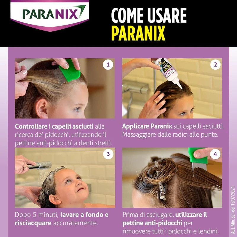 Paranix Shampoo Extra Forte Tratta & Previene Pidocchi e Lendini In 5 Minuti, Multicolore, 200 ml