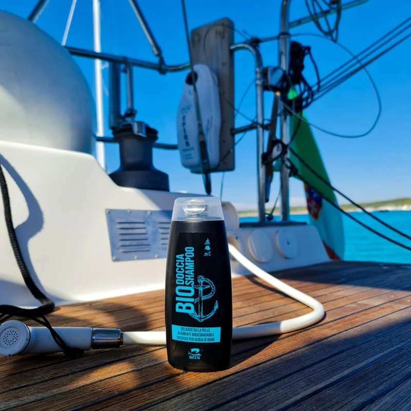 GATE14® Doccia Shampoo Bio Altamente Biodegradabile specifico per Acqua di Mare - 1 Flacone