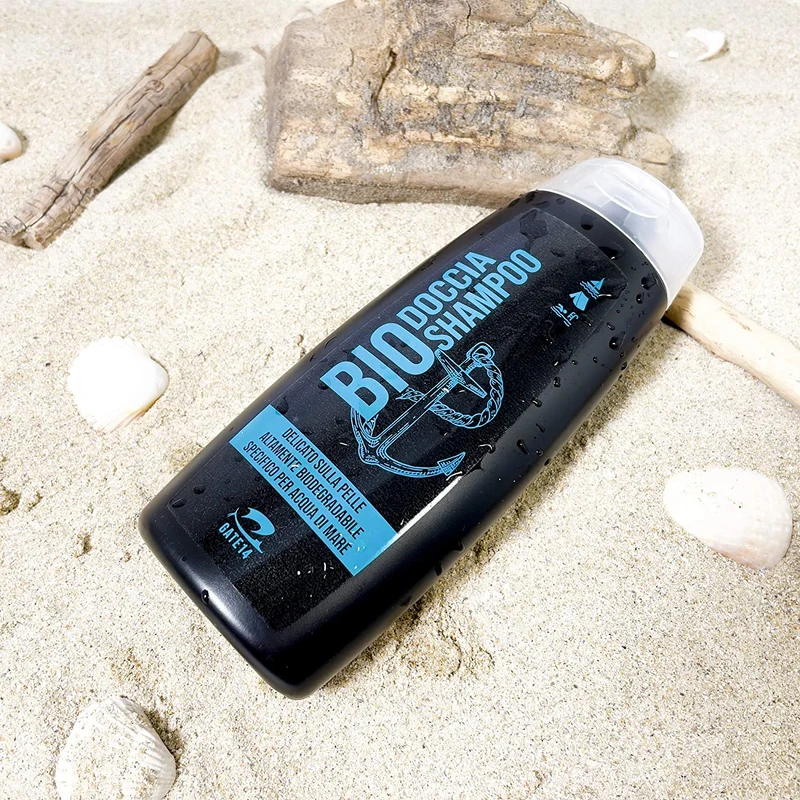 GATE14® Doccia Shampoo Bio Altamente Biodegradabile specifico per Acqua di Mare - 1 Flacone