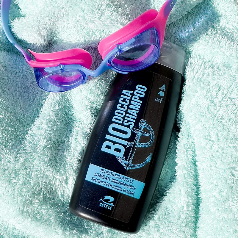 GATE14® Doccia Shampoo Bio Altamente Biodegradabile specifico per Acqua di Mare - 1 Flacone