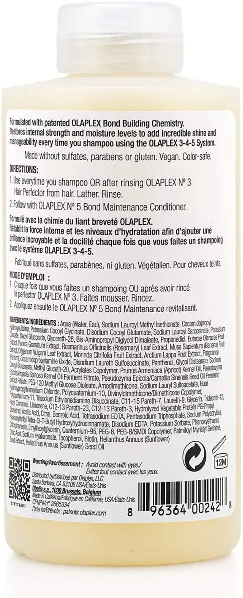 Olaplex No. 4 Shampoo Bond Maintenance - Shampoo idratante, 250 ml