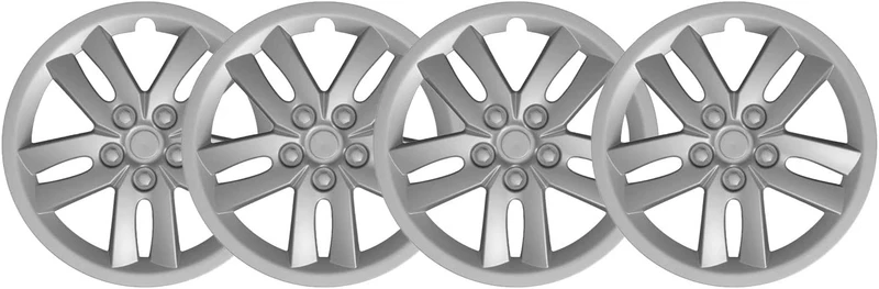 CLICLED Copricerchio Universale 14" Copri Ruota Auto Pneumatico Silver 4pz Hollywood