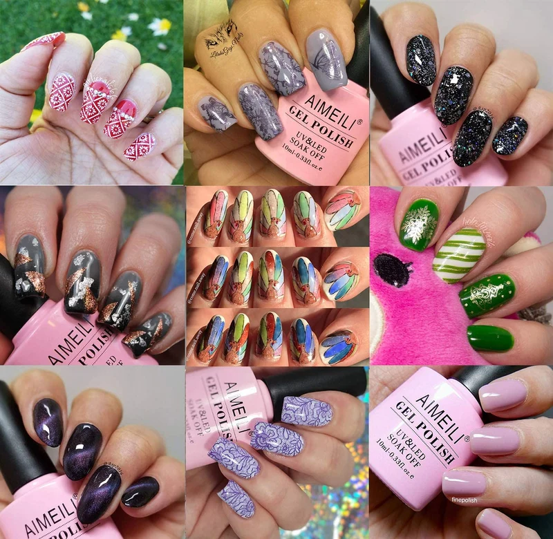 AIMEILI No Wipe Top Coat Smalto Semipermente Smalti per Unghie per Manicure in Gel UV LED Soak Off 10ml