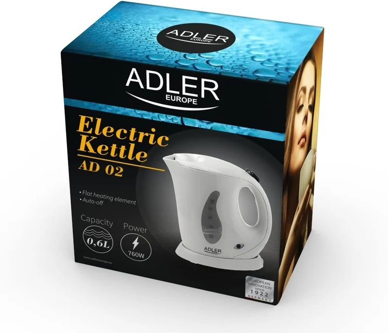 Adler - Bollitore da viaggio, 0,6 l, 760 W
