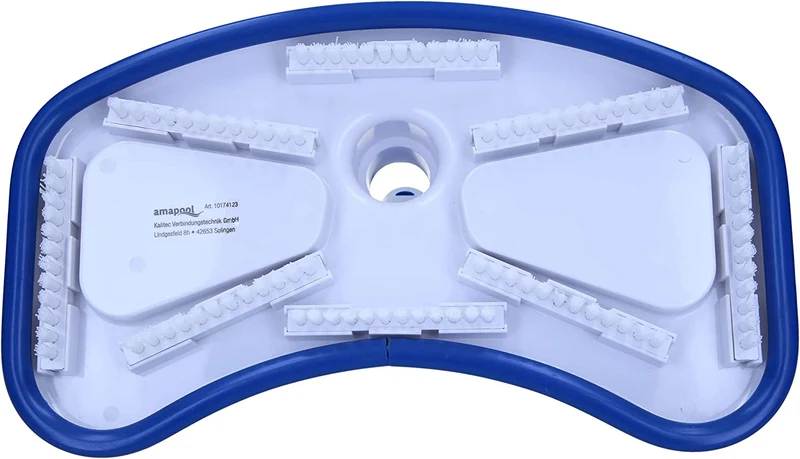 Amapool basics Aspiratore per piscina con otto setole inferiori I modello extra pesante I spazzola per piscina con attacco a clip I attacco per tubo per piscina Ø 32/38 mm