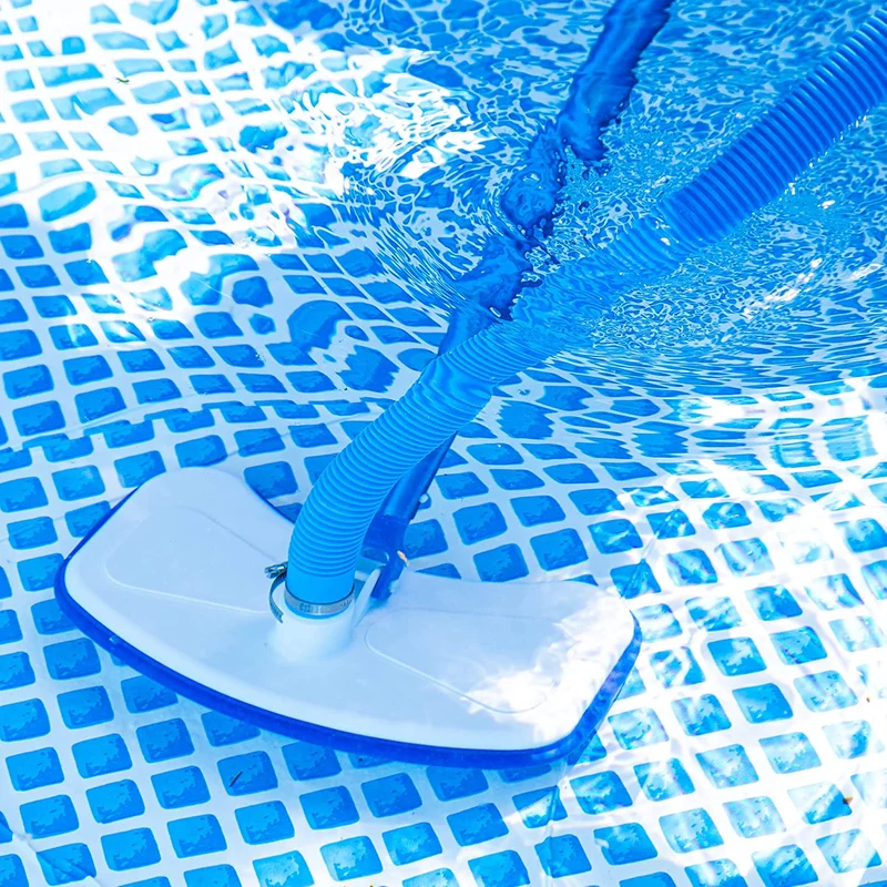 Amapool basics Aspiratore per piscina con otto setole inferiori I modello extra pesante I spazzola per piscina con attacco a clip I attacco per tubo per piscina Ø 32/38 mm