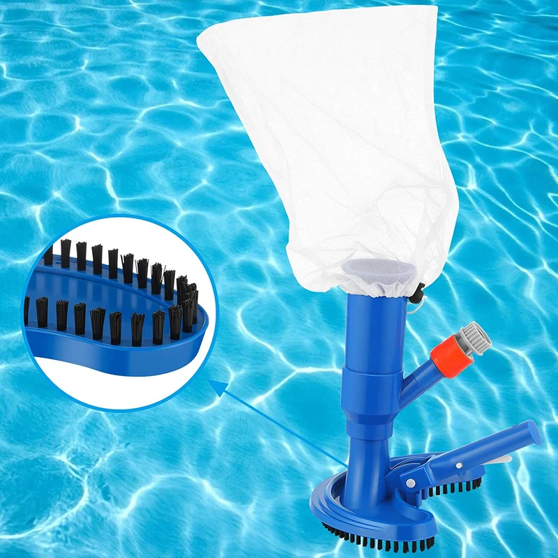 Aspirapolvere per Piscina a getto con testa di Aspirazione di pulizia Aspiratore Portatile con Spazzola per Piscina