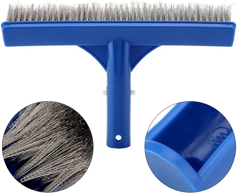 Spazzola Pareti di Piscina, Spazzola per Pulizia della Piscina Plastica e Acciaio Pennello Pareti Inferiori Spazzola in Acciaio per Sorgenti Stagno Spa Hot Spring -10 inch
