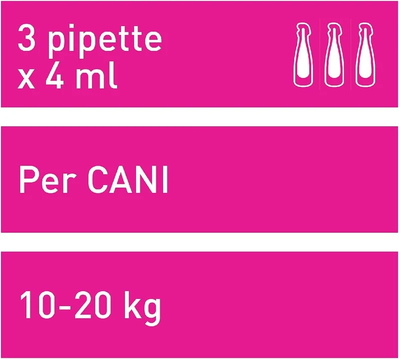 Frontline Triact, 3 Pipette, Cane L (20 - 40 Kg), Antiparassitario per Cani e Cuccioli di Lunga Durata, Protegge il Cane da Pulci, Zecche, Zanzare, Pappataci e Leishmaniosi, Antipulci 3 Pipette