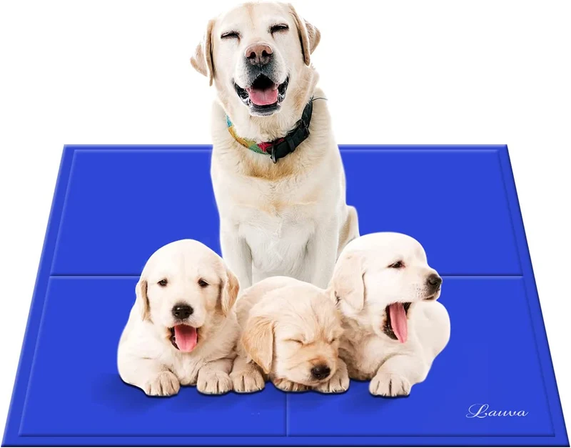 Lauva Tappetino Rinfrescante per Cane , Tappeto in Gel Autorinfrescante Grande–Auto Raffreddamento Gel Non Tossico Giaciglio Rinfrescante per Cani, Gatti, Animali Domestici -36 "X 20"(90 X 50CM)