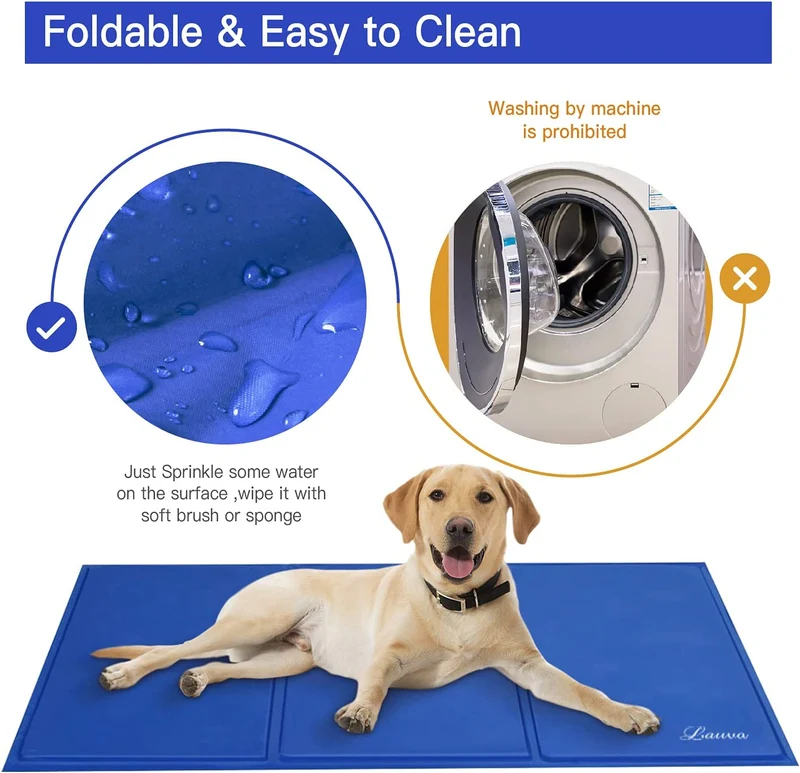 Lauva Tappetino Rinfrescante per Cane , Tappeto in Gel Autorinfrescante Grande–Auto Raffreddamento Gel Non Tossico Giaciglio Rinfrescante per Cani, Gatti, Animali Domestici -36 "X 20"(90 X 50CM)