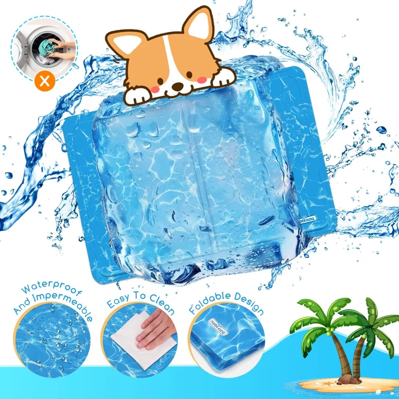 Nobleza - Tappetino Refrigerante in gel per cani, gatti e animali domestici, non tossico. 65 * 50 cm, M