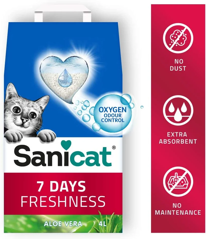 Sanicat Lettiera per Gatti con Aloe Vera, 4L