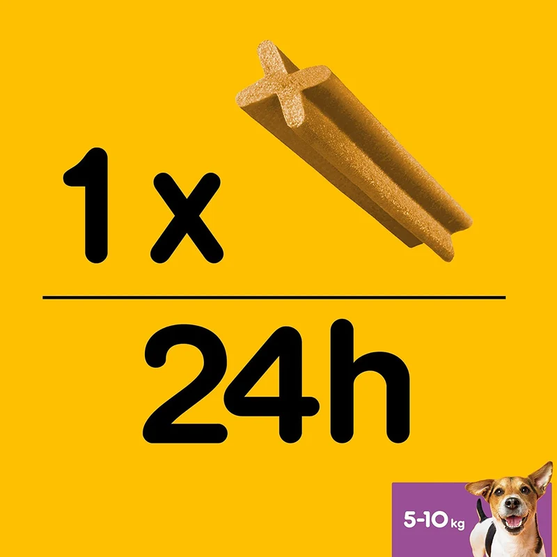 Pedigree Dentastix al Giorno Mini 5-10 kg Confezione Scorta, 56 Bastoncini - 8 x 110 gr