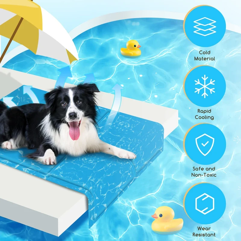 Nobleza - Tappetino Refrigerante in gel per cani, gatti e animali domestici, non tossico. 65 * 50 cm, M