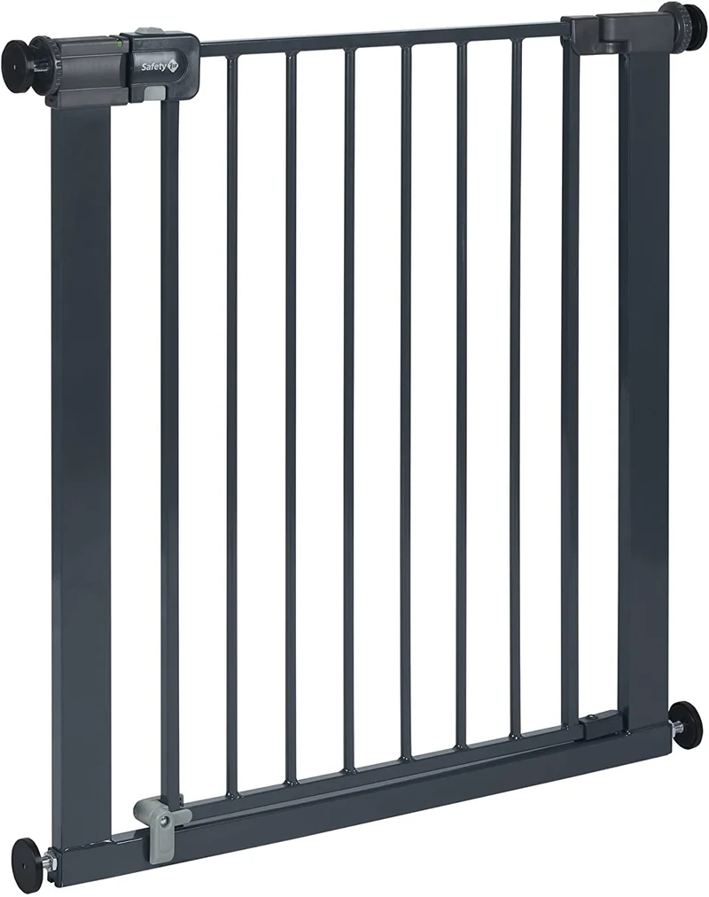 Safety 1st Easy Close Metal Cancelletto di sicurezza in metallo per bambini, porte, scale, vani con apertura 73-80 cm, allungabile fino a 136 cm con estensioni vendute separatamente, in metallo bianco