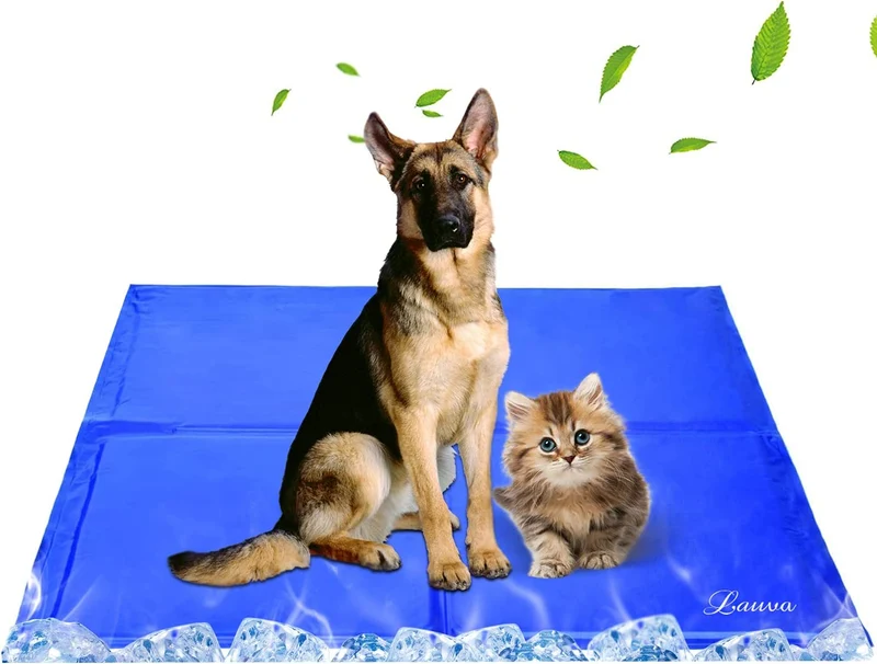 Lauva Tappetino Rinfrescante per Cane , Tappeto in Gel Autorinfrescante Grande–Auto Raffreddamento Gel Non Tossico Giaciglio Rinfrescante per Cani, Gatti, Animali Domestici -36 "X 20"(90 X 50CM)