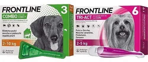 Frontline Triact, 3 Pipette, Cane L (20 - 40 Kg), Antiparassitario per Cani e Cuccioli di Lunga Durata, Protegge il Cane da Pulci, Zecche, Zanzare, Pappataci e Leishmaniosi, Antipulci 3 Pipette