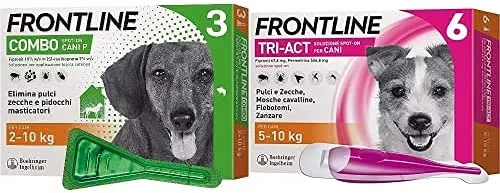 Frontline Triact, 3 Pipette, Cane L (20 - 40 Kg), Antiparassitario per Cani e Cuccioli di Lunga Durata, Protegge il Cane da Pulci, Zecche, Zanzare, Pappataci e Leishmaniosi, Antipulci 3 Pipette