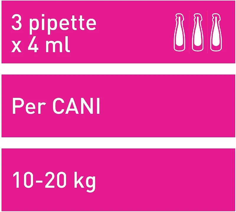 Frontline Triact, 3 Pipette, Cane L (20 - 40 Kg), Antiparassitario per Cani e Cuccioli di Lunga Durata, Protegge il Cane da Pulci, Zecche, Zanzare, Pappataci e Leishmaniosi, Antipulci 3 Pipette