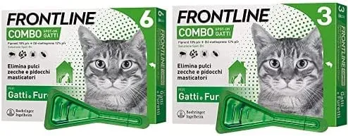Frontline Combo, Pipette, Antiparassitario per Gatti, Gattini e Furetti di Lunga Durata, Protegge da Pulci, Zecche, Uova, Larve e Anche la Casa, Antipulci In Confezione da 0.5 ml
