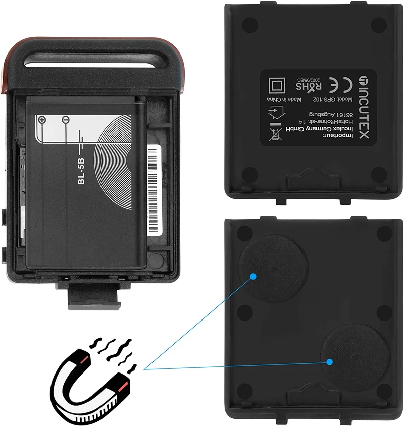 Incutex GPS localizzatore GPS Tracker TK104 inseguitore Spia per Persone e Veicoli – antifurto