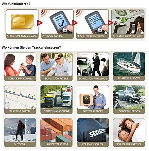 Incutex GPS localizzatore GPS Tracker TK104 inseguitore Spia per Persone e Veicoli – antifurto