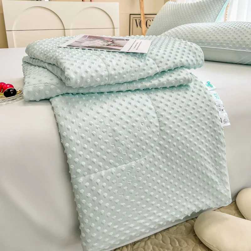 Reversible Textured Ultra-Soft Ice Cream-Like Cooling Summer Comforter