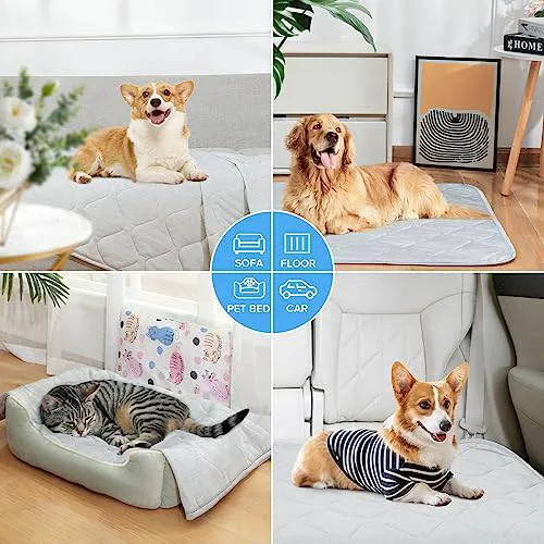 Dog Cooling Blanket and Cotton Reversible Pet Mat Q-Max>0.5